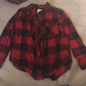 Classic black and red flannel